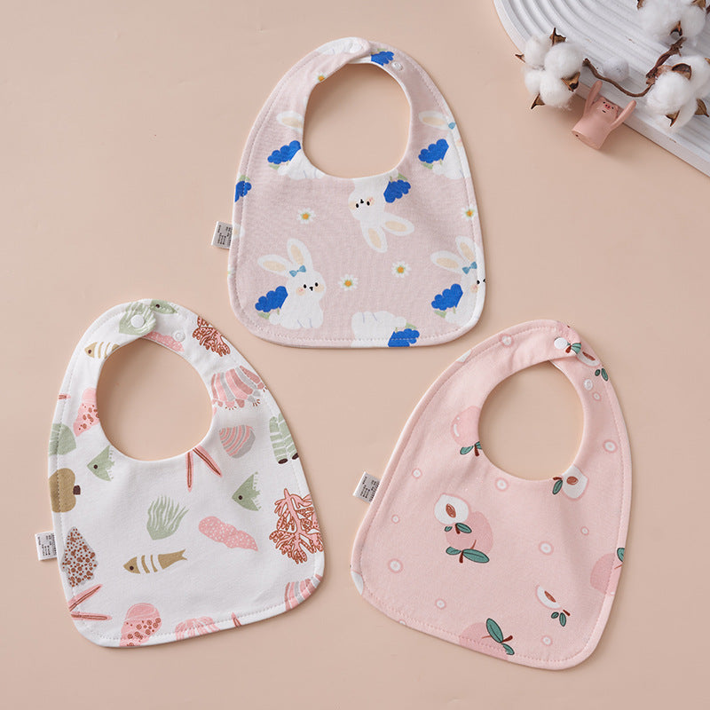 Babys Pure Cotton U-Shaped Bib Waterproof Baby Bib