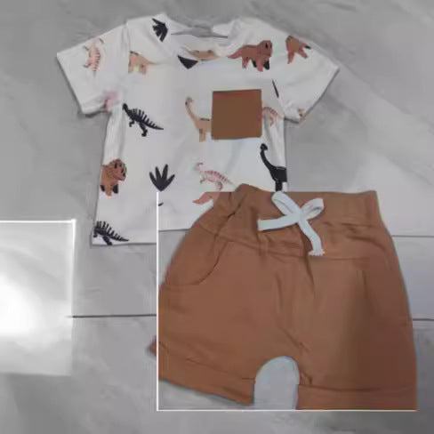 Summer Short Sleeve Shorts Leisure Set