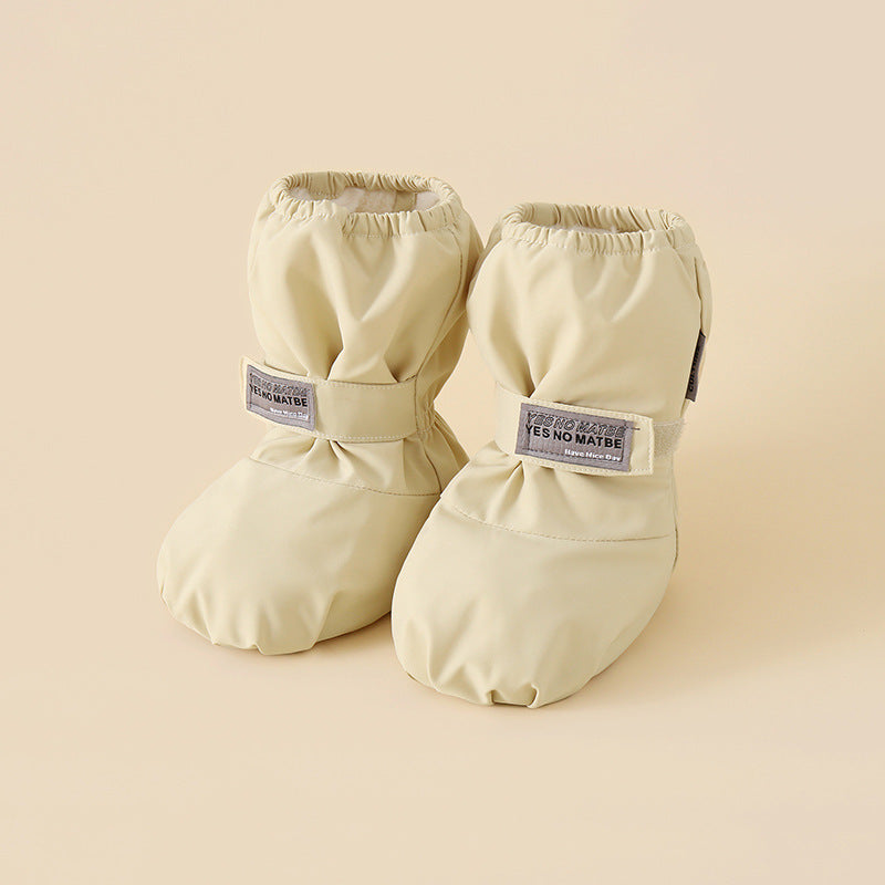 Children's Waterproof Cotton Shoes Cross-border European And American Winter Baby And Infant Ankle Sock Two-in-one Velvet Shoes Children's Shoes - Cindi Book