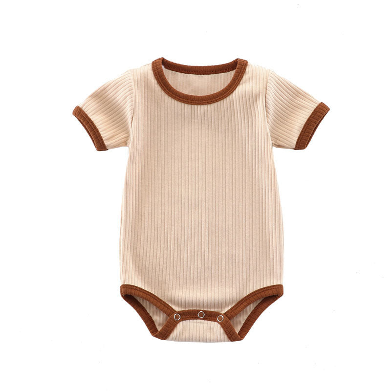 Summer Romper Baby Wrapping Clothes Pit Strip Ribbed Baby Onesie - Cindi Book