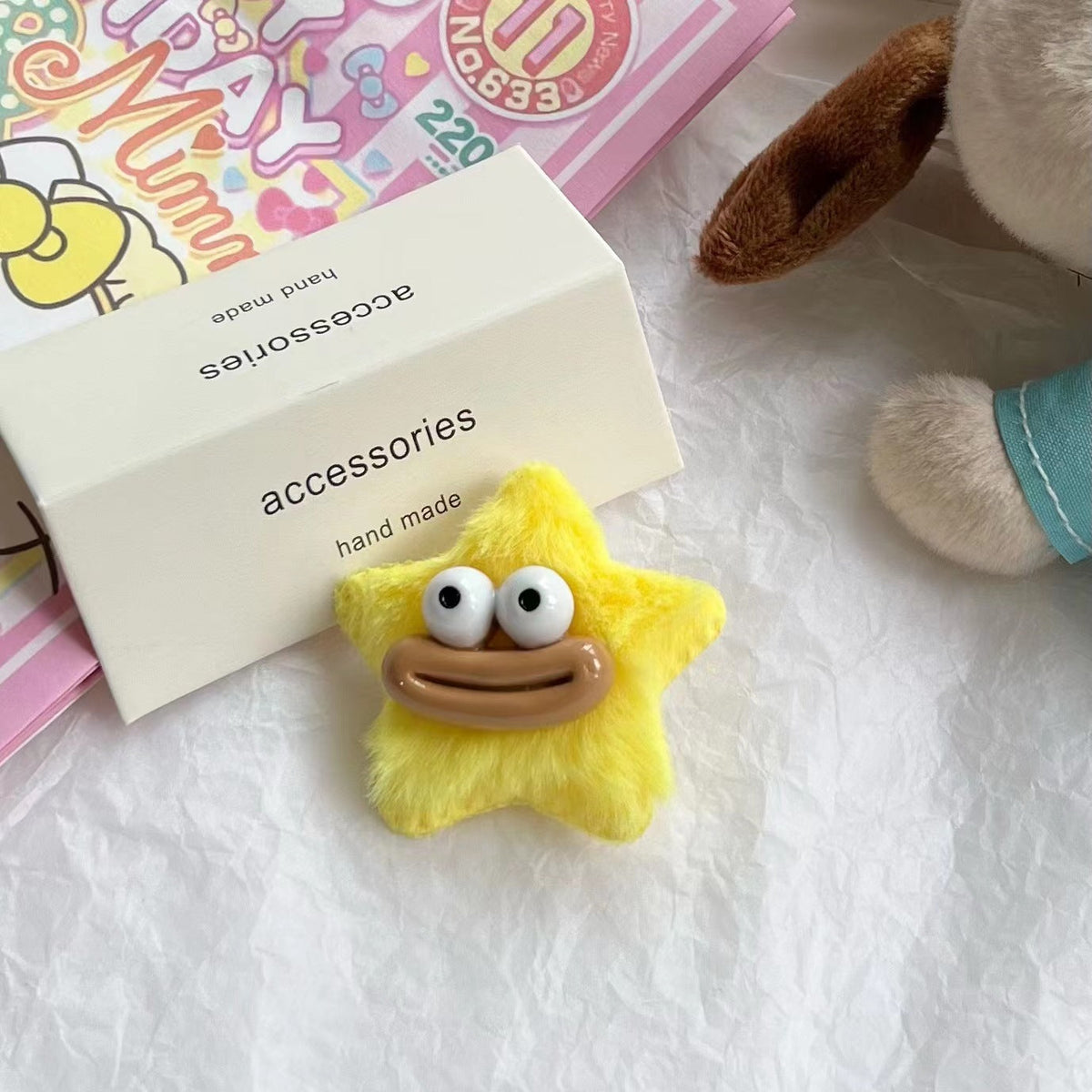 Girly Heart Plush Duckbill Clip - Cindi Book
