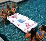 Water Party  Air Mattress Ice Bucket Cooler Cup Holder Inflatable Beer Pong Table Pool Float - Cindi Book