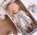 Handmade Plush Doll Golden Curly Girl Finished Product - Cindi Book