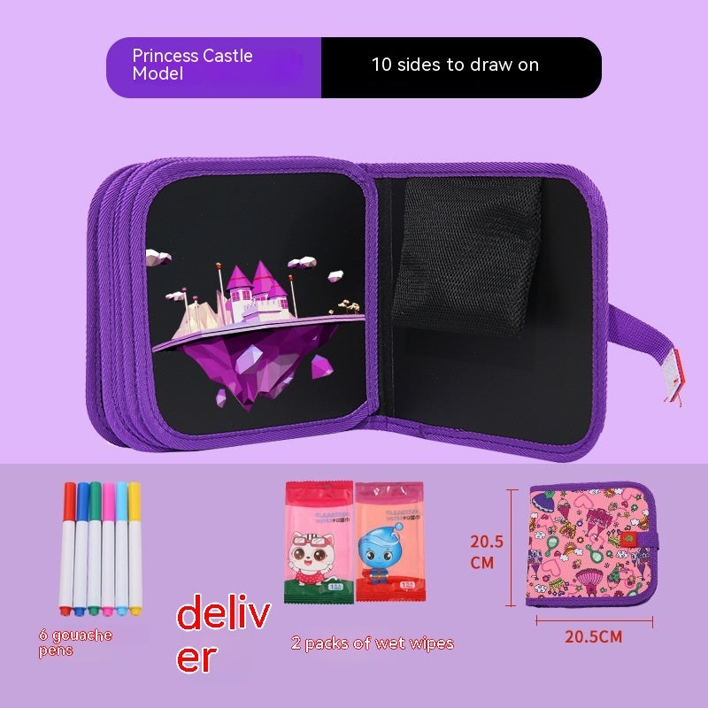 10-sided Children's Early Education Picture Book Double-sided Graffiti Drawing Board - Cindi Book