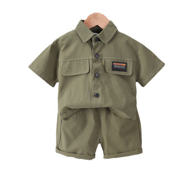 Boys' Short-sleeved Shorts Overall Suit - Cindi Book