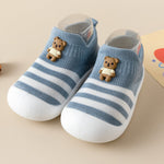 Casual Simple Soft Bottom Non-slip Cartoon Striped Toddler Shoes - Cindi Book