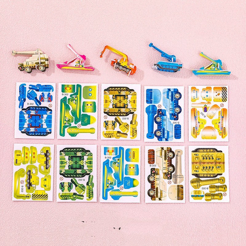 Cartoon Dinosaur 3D Puzzle Model Children DIY Handmade - Cindi Book