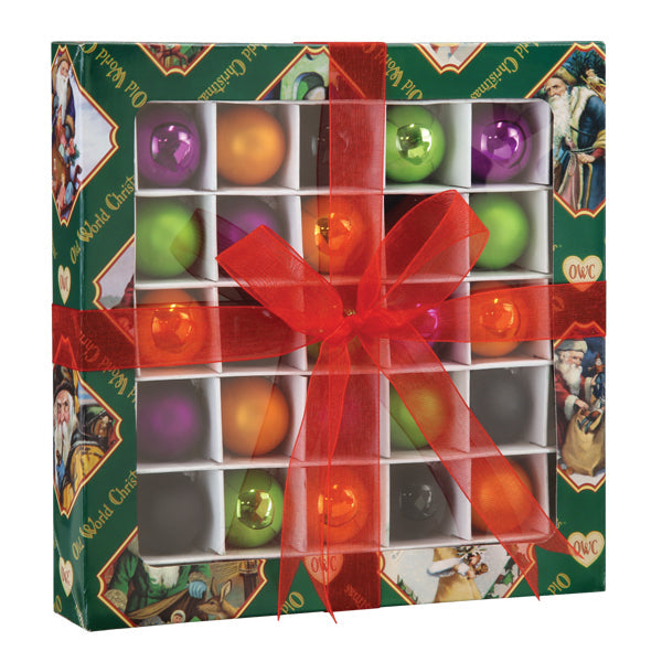 Old World Christmas Halloween Balls - 1" 25 count Ornament - hand-blown glass Christmas tree ornament