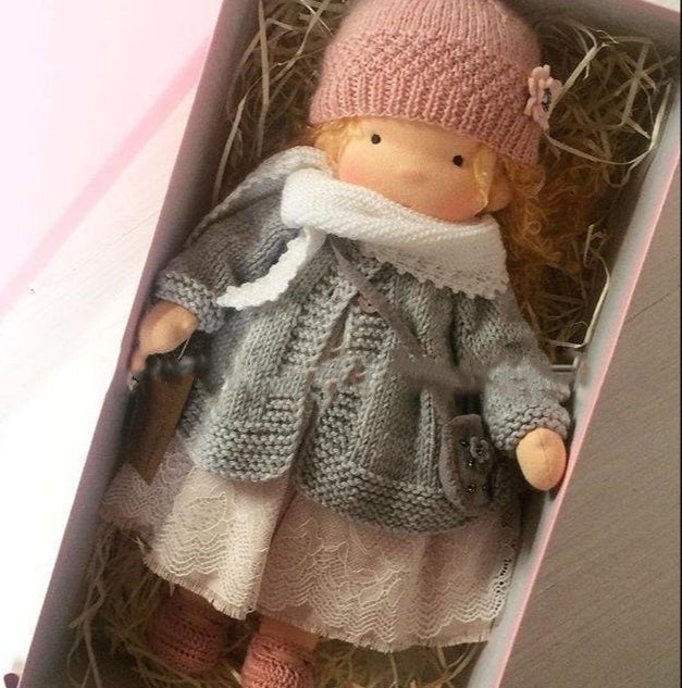 Handmade Plush Doll Golden Curly Girl Finished Product - Cindi Book