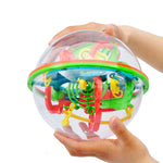 100 Step 3D puzzle Ball Magic Intellect Ball Labyrinth Sphere Globe Toys Challenging Barriers Game Brain Tester Balance Training - Cindi Book