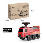 Children's Space Bus Fire Police Electric Toys Can Sit People - Cindi Book