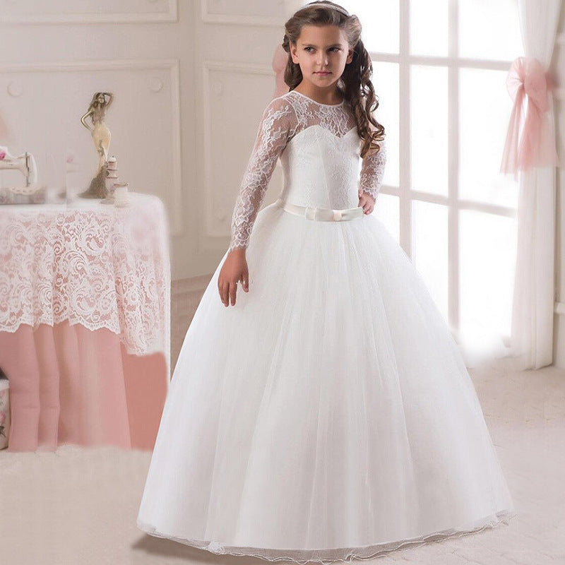 Kids Long Flower Girl Dress Dress - Cindi Book