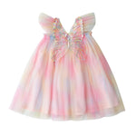 Rainbow Wings Mesh Girl Dress - Cindi Book