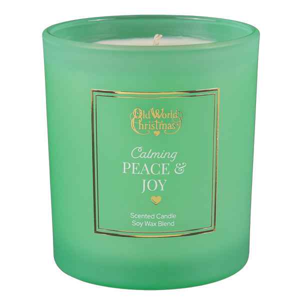 Old World Christmas Calming Peace & Joy Candle - hand-blown glass Christmas tree ornament (view 6)