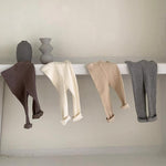 Baby Cotton Pit Strip Stretch Leggings Go Out And Leisure All-match - Cindi Book