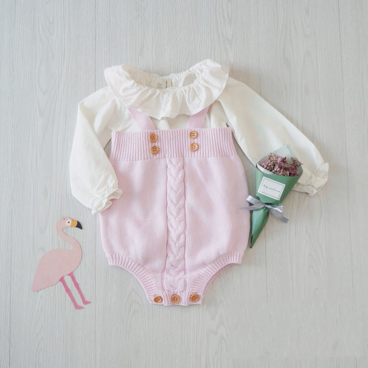 Knitted baby onesies - Cindi Book