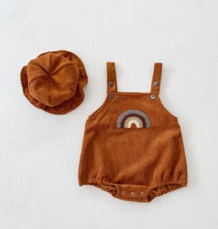 Male And Female Baby Corduroy Rainbow Sling Romper Bag Fart Clothes - Cindi Book