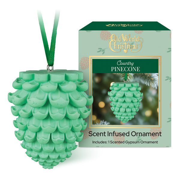 Old World Christmas Country Pinecone Scented Ornament - hand-blown glass Christmas tree ornament (view 2)