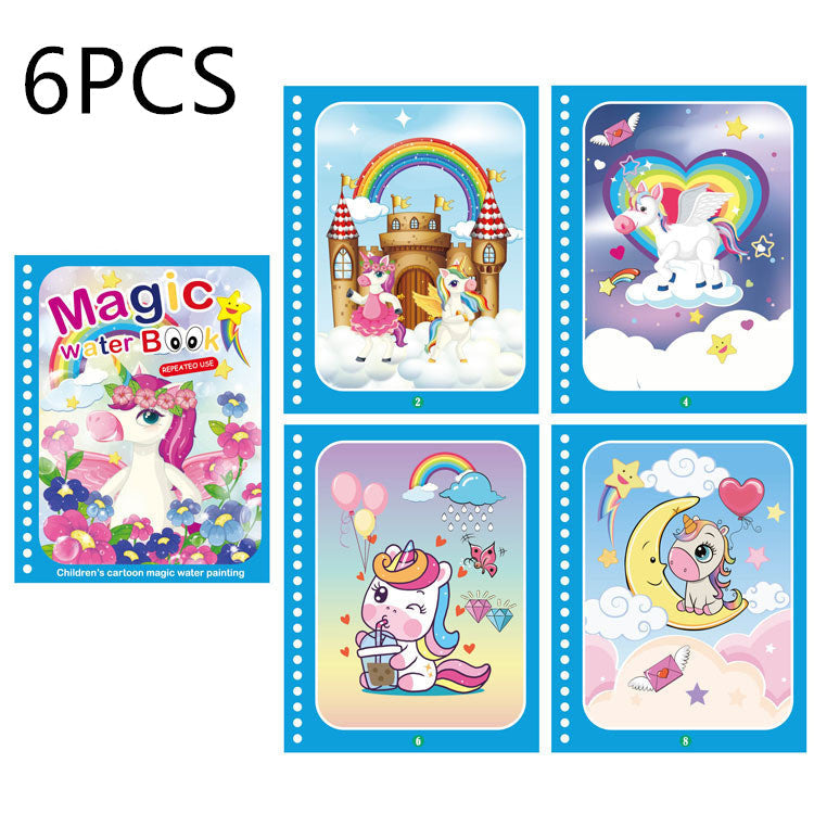 Children's Creative Magic  Water Painting Book - Cindi Book