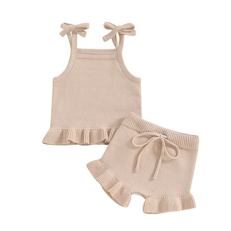 Baby Girl Knitted Shorts Clothing Set