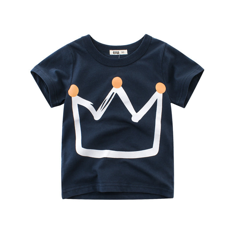 Summer New Boys' Short Sleeve T-shirt Children's T-shirt - Cindi Book