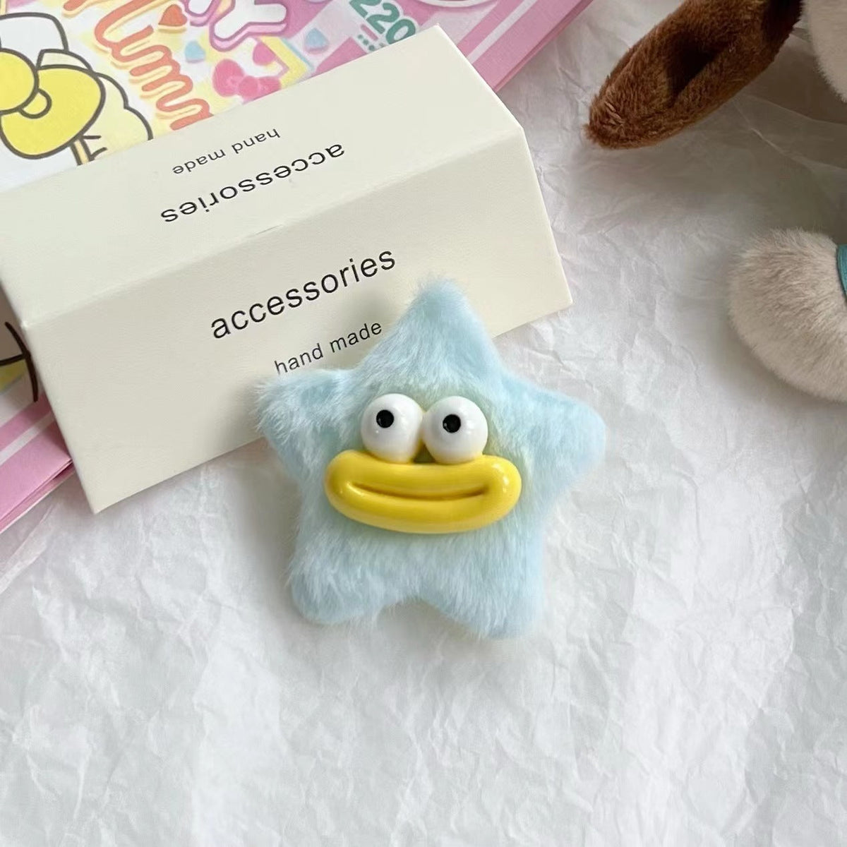 Girly Heart Plush Duckbill Clip - Cindi Book