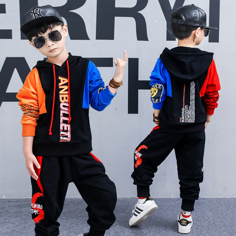 Boys spring suit new Korean children's clothing in the big boy boy long-sleeved sports two-piece suit tide clothes - Cindi Book