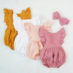 Ruffled short-sleeved girl romper wrinkle bag fart clothing - Cindi Book