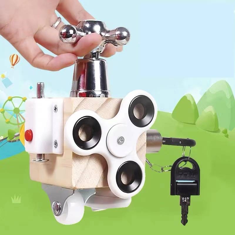 Amazon Children's Montessori Life Busy Block Baby Enlightenment Early Education Teaching Aids Educational Unlocking Toy Busy Board - Cindi Book