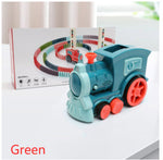 Domino Train Toys Baby Toys Car Puzzle Automatic Release Licensing Electric Building Blocks Train Toy - Cindi Book