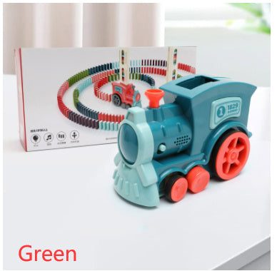 Domino Train Toys Baby Toys Car Puzzle Automatic Release Licensing Electric Building Blocks Train Toy - Cindi Book