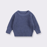 Simple Solid Color Girls' Round Neck Base Knitwear - Cindi Book