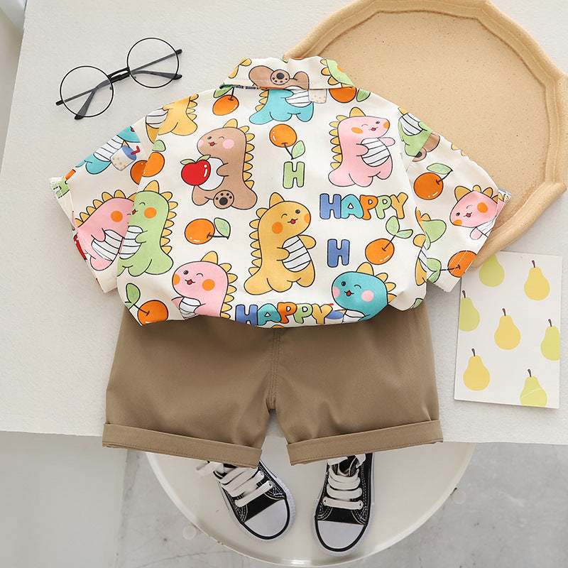 Summer Short Sleeve Shirt Suit - Cindi Book