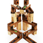 Wood Marbles Building Run Maze Ball Blocks Rollercoaster Style Construction Educational Toys For Children Kids Gifts - Cindi Book