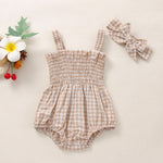 Infant Baby Girls 2Pcs Summer Outfits, Sleeveless Frill Smoc - Cindi Book