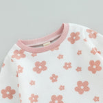 Children's New Flower Print Sweater Suit - Cindi Book