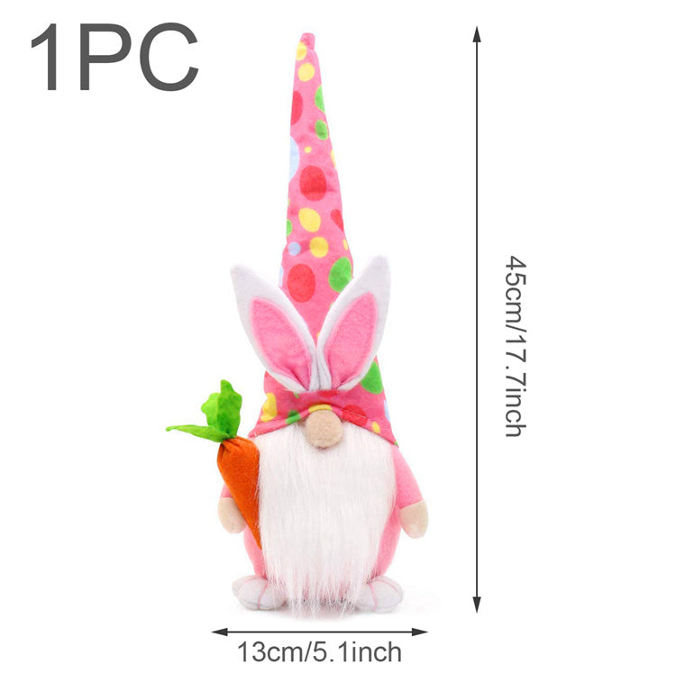 Easter Faceless Dwarf Holding Carrot Doll - Cindi Book