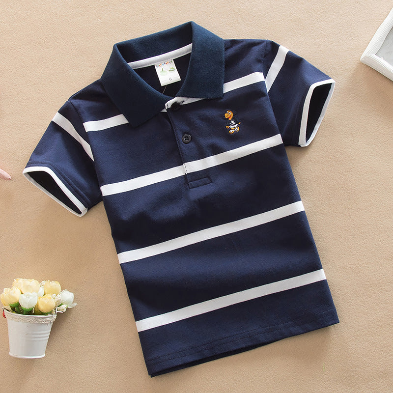 College Style Boys Polo Short Seeve T-shirt - Cindi Book