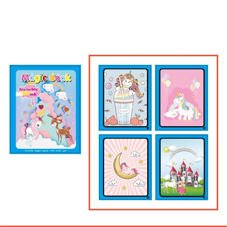 Children's Creative Magic  Water Painting Book - Cindi Book