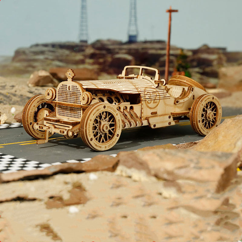3D Wooden Puzzle Train Model DIY Wooden Train Toy Mechanical Train Model Kit Assembly Model Home Decoration Crafts - Cindi Book