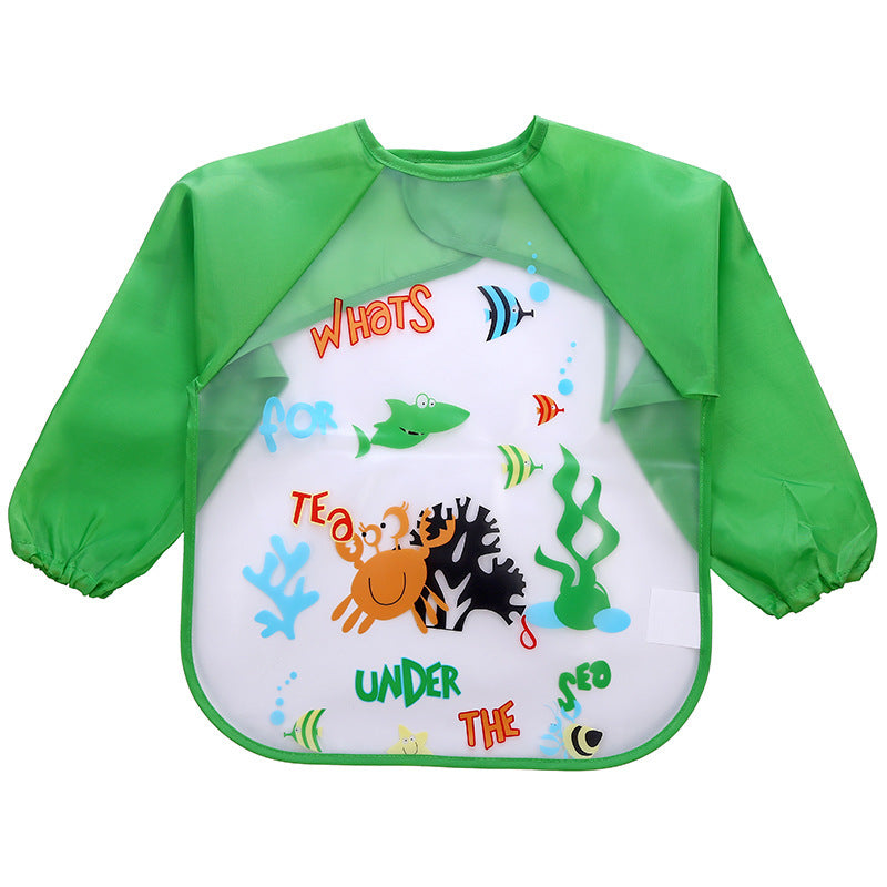 Children's Gown Long Sleeve Kids Waterproof Meal Baby Apron Painting Clothes Bib Protective Clothing - Cindi Book