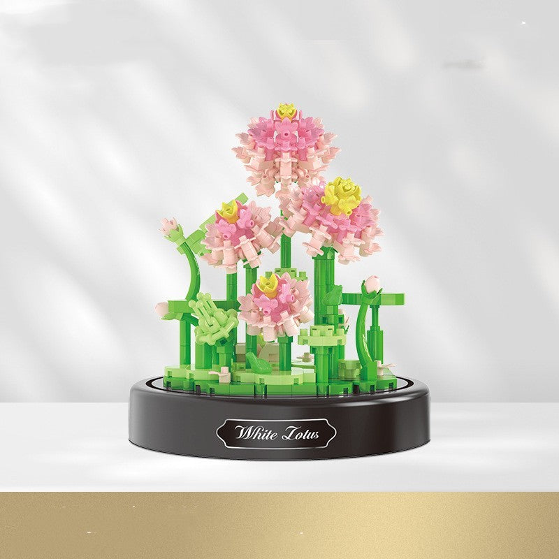 Small Particle Assembly Rose Decoration Toys - Cindi Book