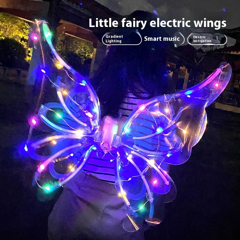 Light-emitting Children's Electric Butterfly Wings Back Decoration Angel Little Fairy Toy - Cindi Book