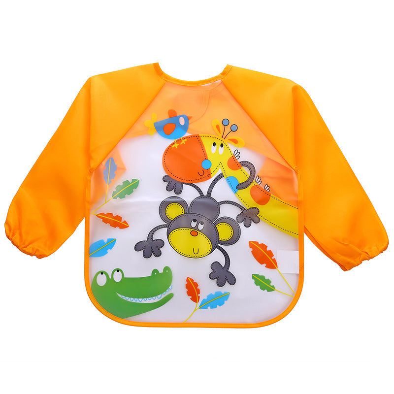 Children's Gown Long Sleeve Kids Waterproof Meal Baby Apron Painting Clothes Bib Protective Clothing - Cindi Book