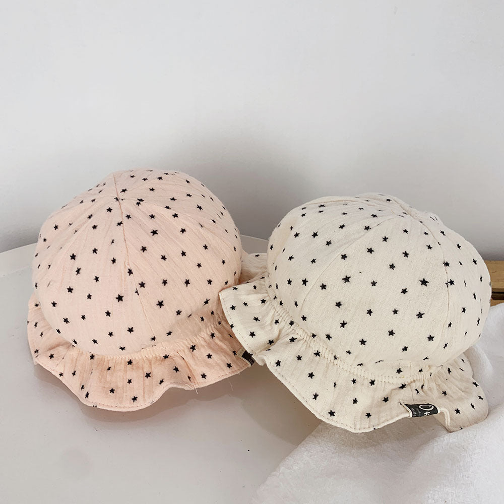 Baby Fisherman Double Polka Dot Baby Sun Hat - Cindi Book