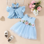 Girls' Sleeveless Short Top Mesh Dress - Cindi Book