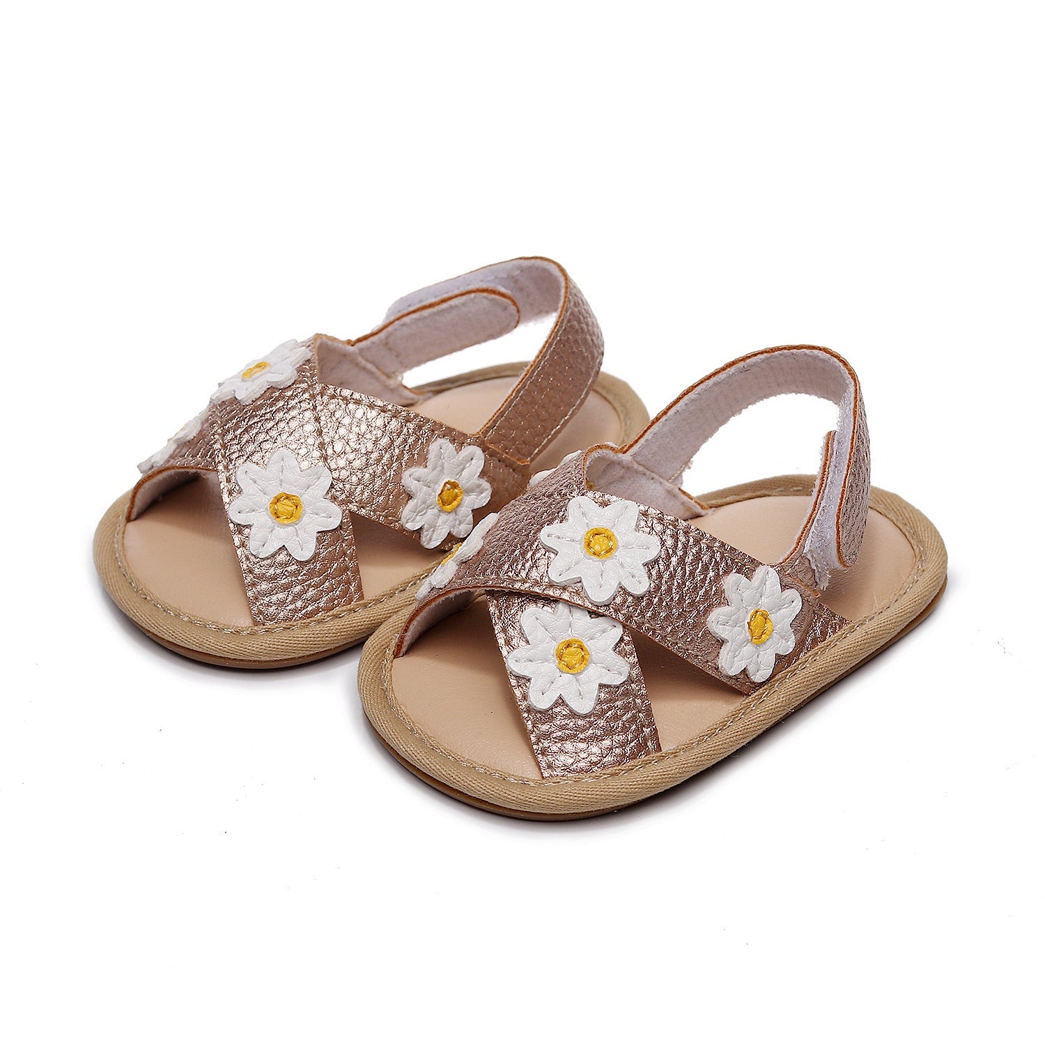 Girls' Sandals With Cross Strap Floral - Cindi Book