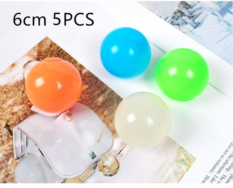 Luminous Sticky Ball Toys Sticky Wall Home Party Games Glow In The Dark Novelty Toys Decompression Squeeze Toy - Cindi Book