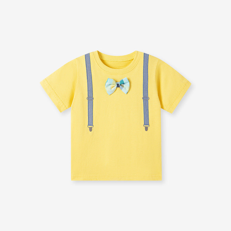 Cute Cotton Embroidered Short-Sleeve T-Shirt For Kids - Cindi Book