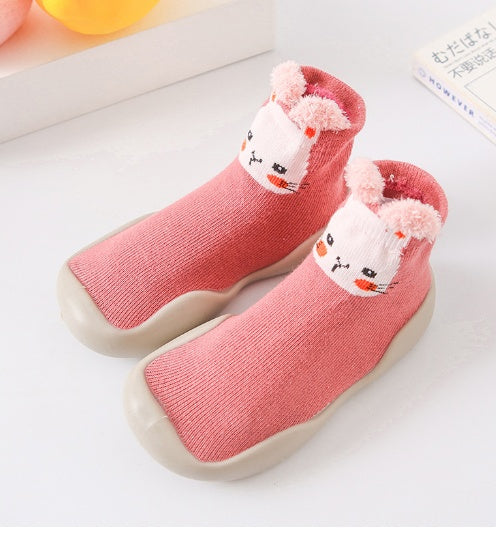 Home Non-Slip Soft Rubber Sole Baby Toddler Shoes - Cindi Book
